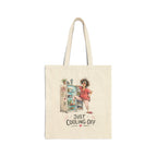 Just Cooling Off Fridge Canvas Tote Bag — Funny Summer Menopause Gift