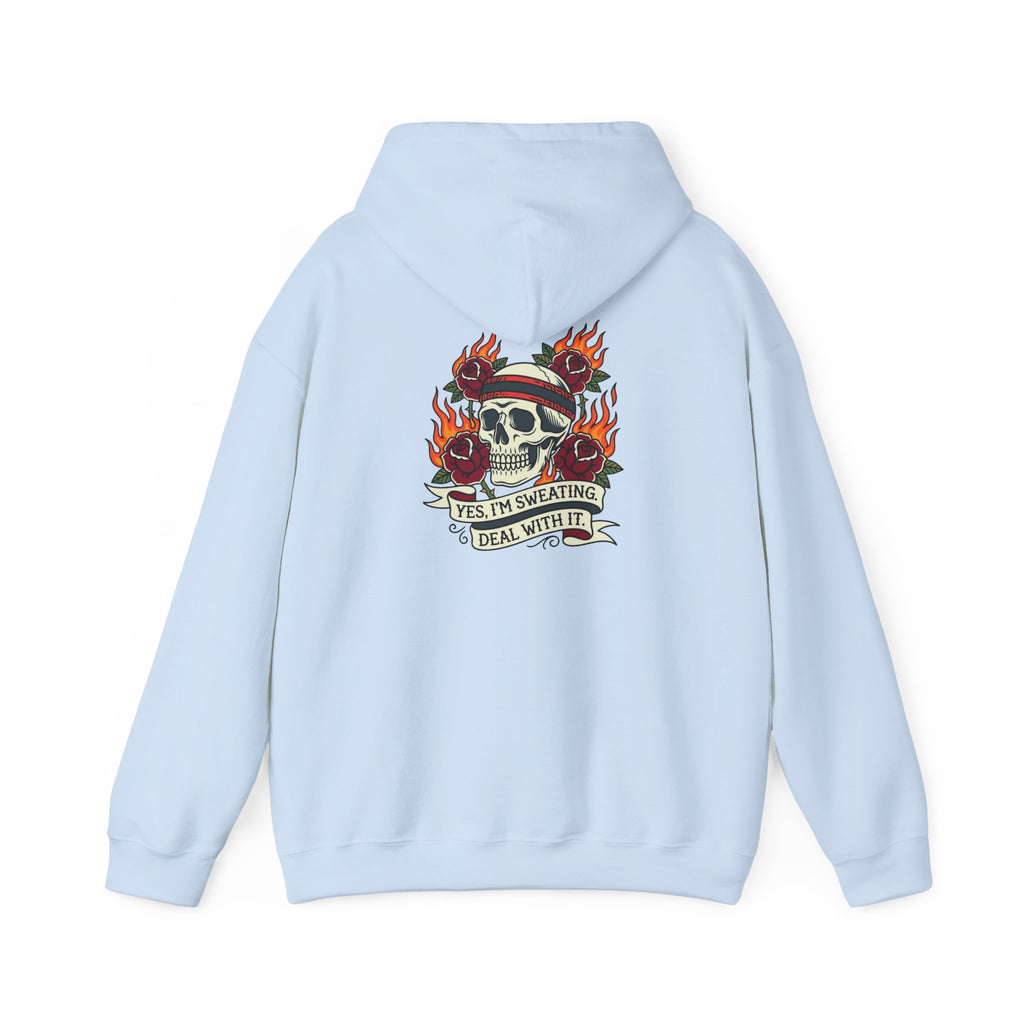 Yes, I’m Sweating. Deal With It. Back-Print Hoodie – Menopause Gift