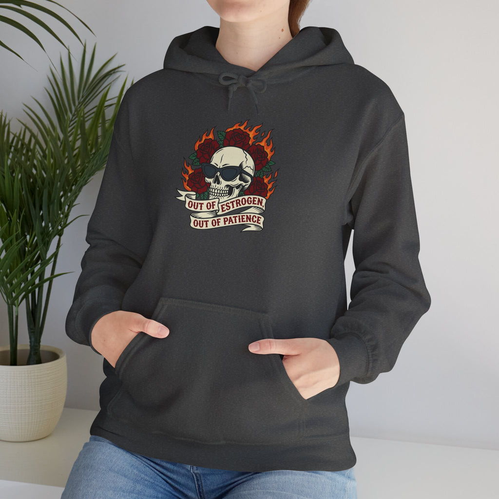 Out of Estrogen, Out of Patience Hoodie – Funny Menopause Gift