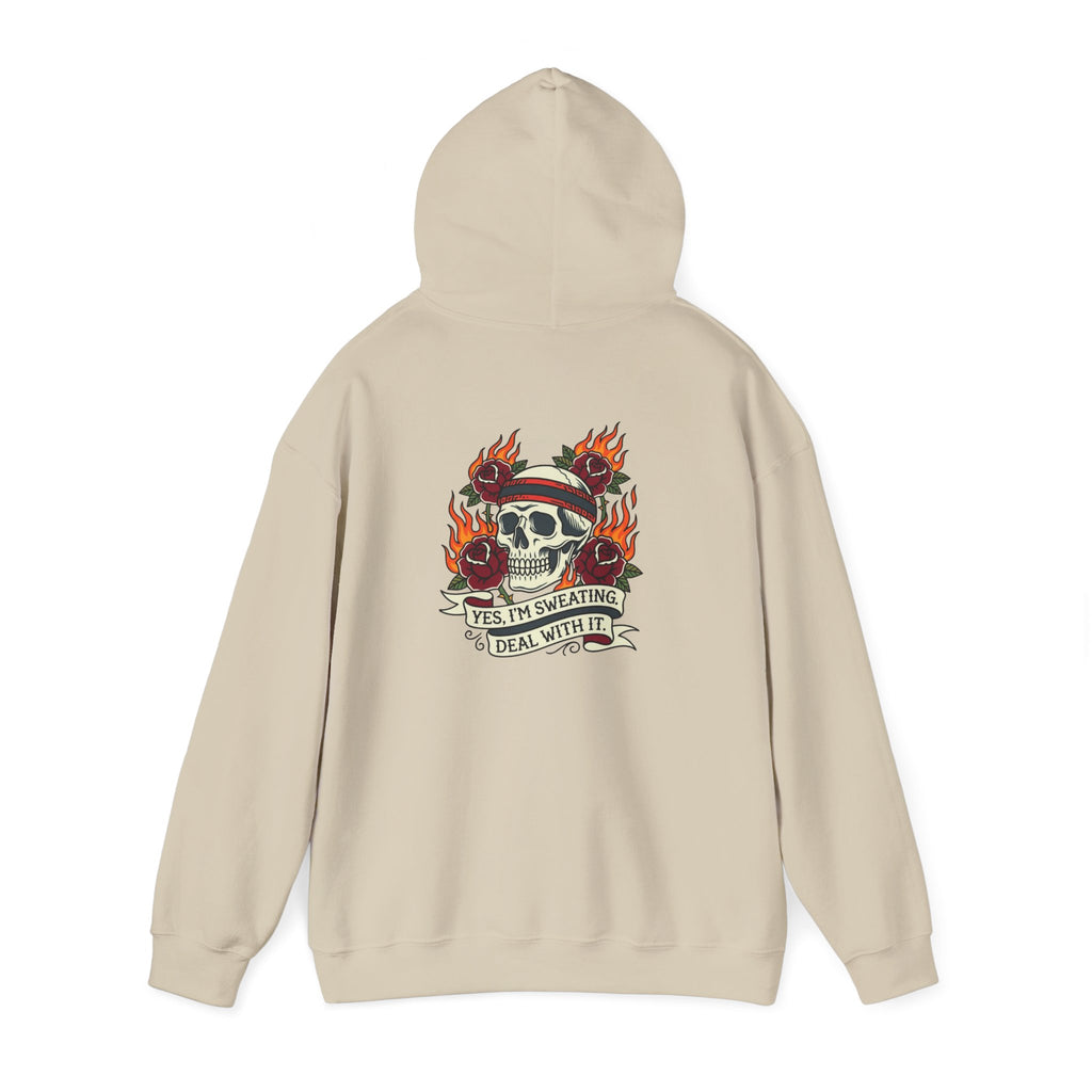 Yes, I’m Sweating. Deal With It. Back-Print Hoodie – Menopause Gift