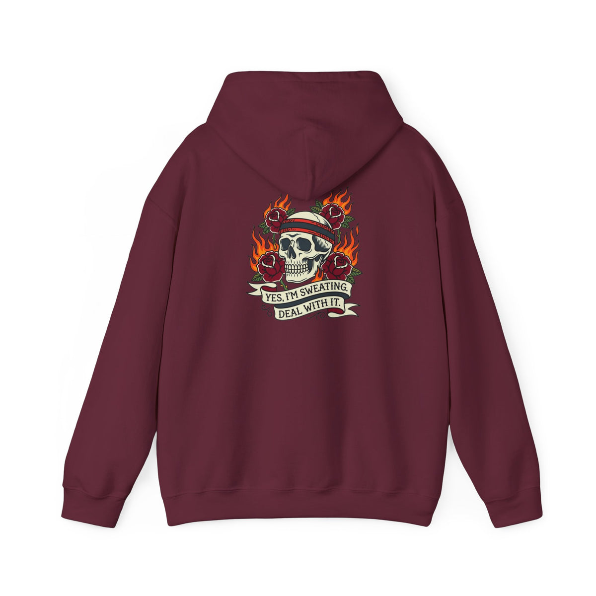Yes, I’m Sweating. Deal With It. Back-Print Hoodie – Menopause Gift