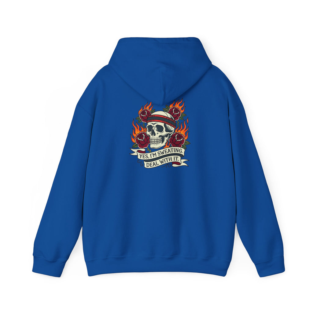 Yes, I’m Sweating. Deal With It. Back-Print Hoodie – Menopause Gift