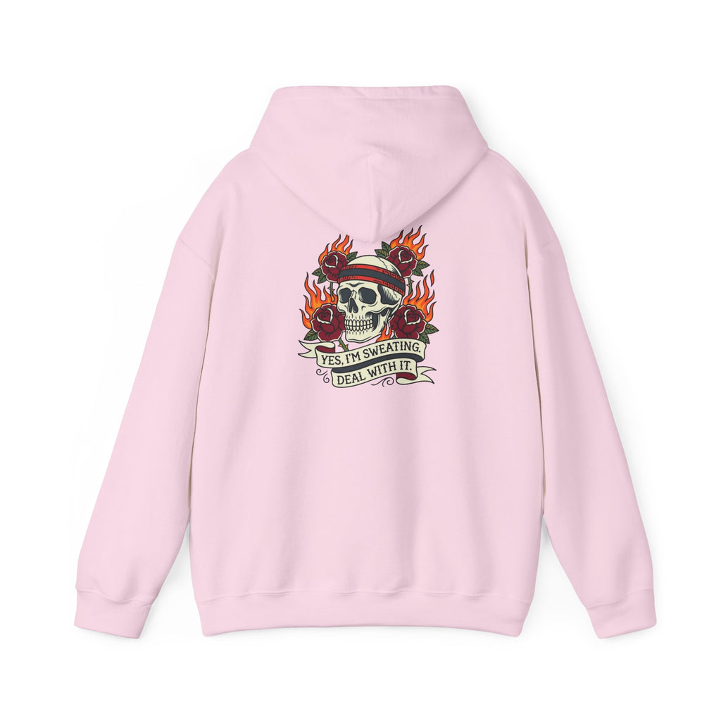Yes, I’m Sweating. Deal With It. Back-Print Hoodie – Menopause Gift