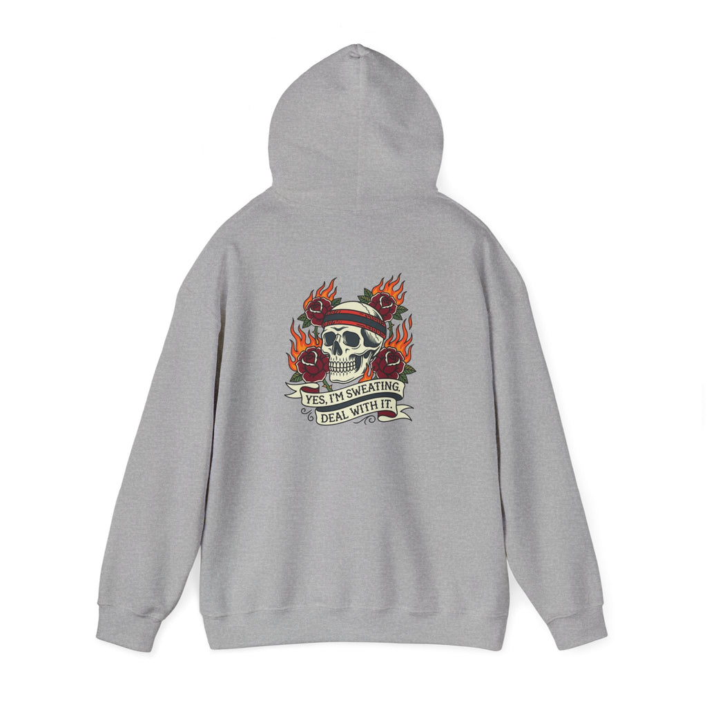 Yes, I’m Sweating. Deal With It. Back-Print Hoodie – Menopause Gift