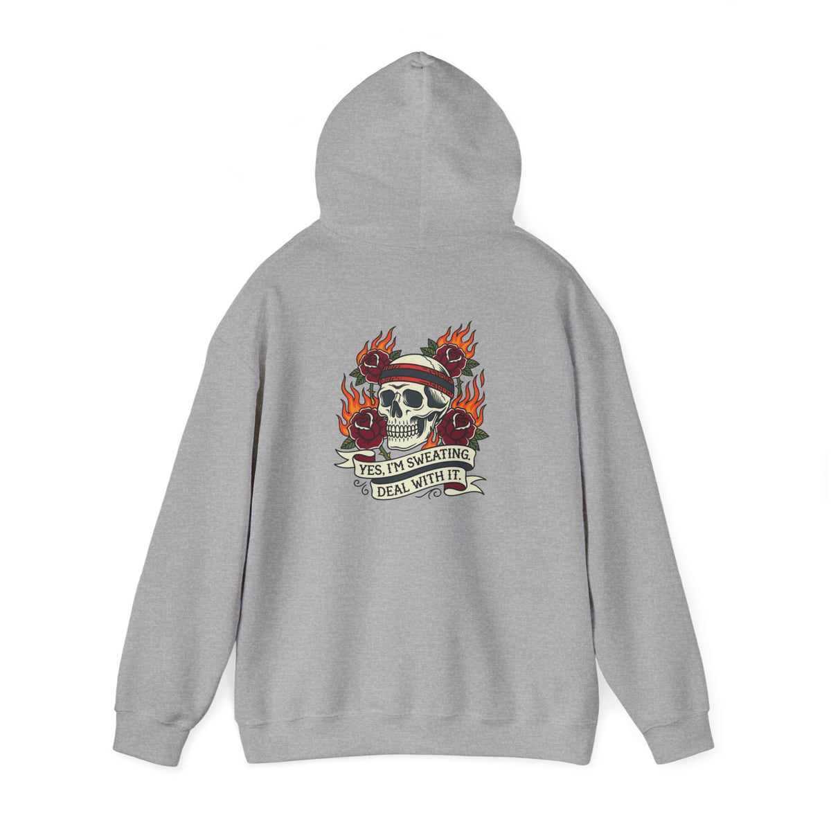 Yes, I’m Sweating. Deal With It. Back-Print Hoodie – Menopause Gift