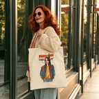 Menopause 'F--k It' Retro Portrait Canvas Tote Bag — Funny Feminine Empowerment Market Bag