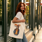 Menopause 'F--k It' Retro Portrait Canvas Tote Bag — Funny Feminine Empowerment Market Bag