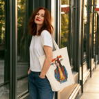 Menopause 'F--k It' Retro Portrait Canvas Tote Bag — Funny Feminine Empowerment Market Bag