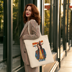 Menopause 'F--k It' Retro Portrait Canvas Tote Bag — Funny Feminine Empowerment Market Bag