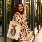 Menopause 'F--k It' Retro Portrait Canvas Tote Bag — Funny Feminine Empowerment Market Bag