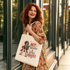 Hot, Bothered & Still Fabulous Retro Canvas Tote Bag — Funny Menopause Gift