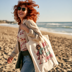 Hot, Bothered & Still Fabulous Retro Canvas Tote Bag — Funny Menopause Gift