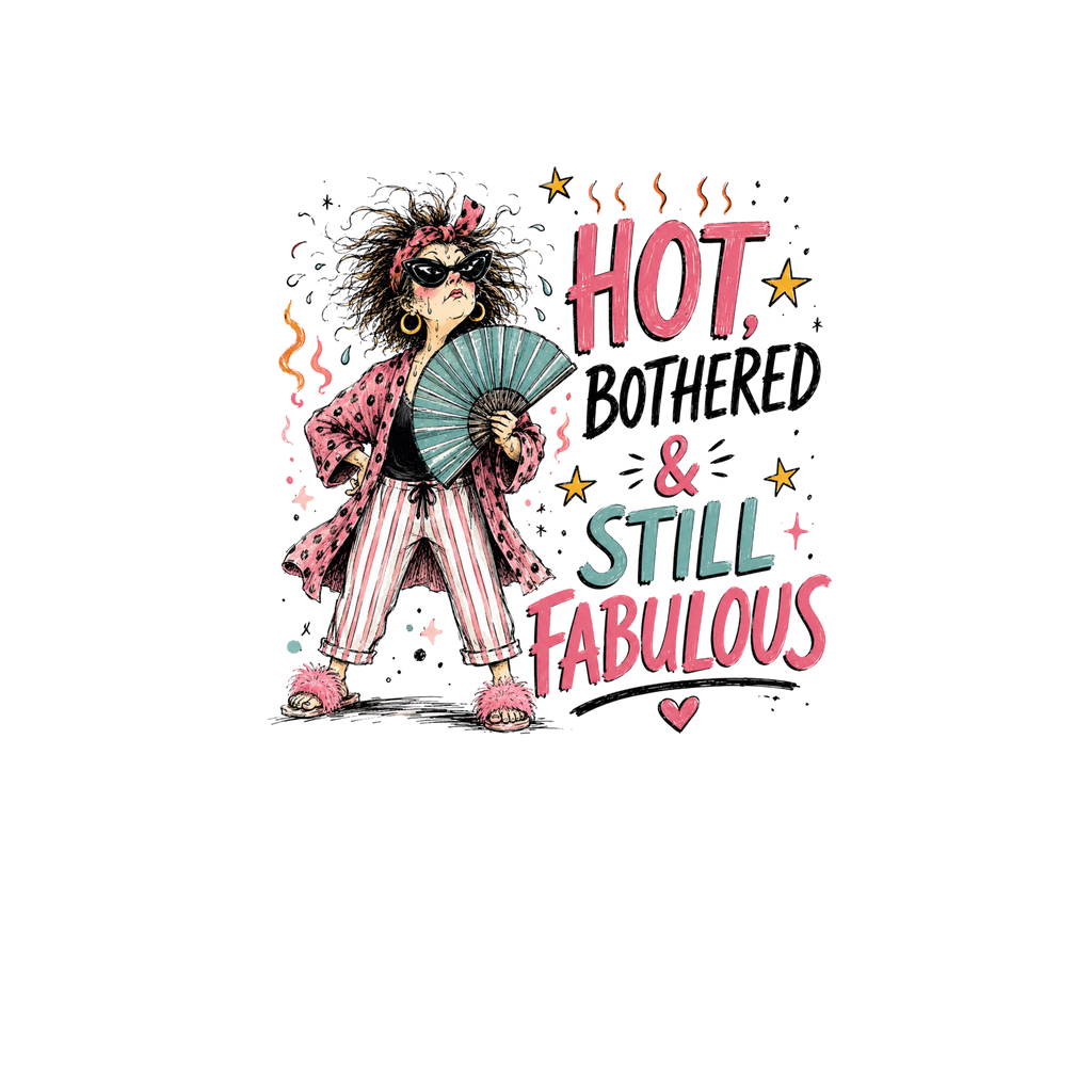 Hot, Bothered & Still Fabulous Retro Canvas Tote Bag — Funny Menopause Gift