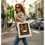 Don't Push My Mum, She's On HRT French Bulldog Canvas Tote Bag — Funny Dog Lover Gift