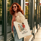 Just Cooling Off Fridge Canvas Tote Bag — Funny Summer Menopause Gift