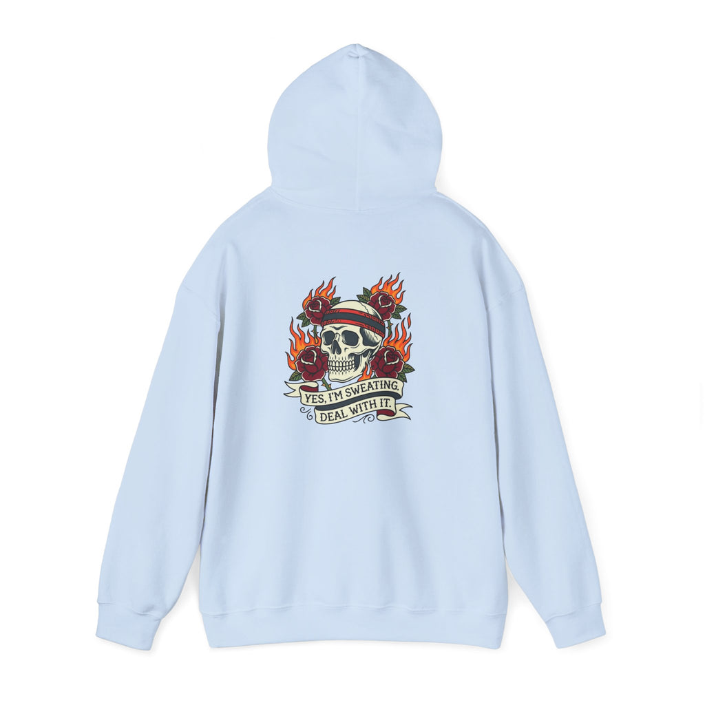 Yes, I’m Sweating. Deal With It. Back-Print Hoodie – Menopause Gift