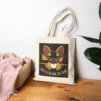 Don't Push My Mum, She's On HRT French Bulldog Canvas Tote Bag — Funny Dog Lover Gift