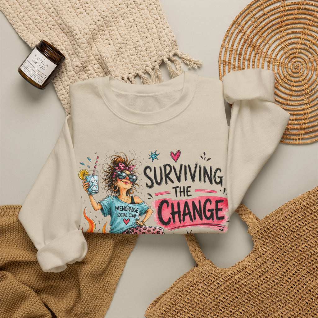 Surviving the Change One Ice Cube at a Time Sweatshirt – Menopause Gift