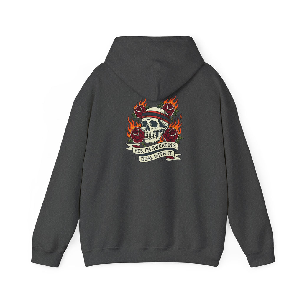Yes, I’m Sweating. Deal With It. Back-Print Hoodie – Menopause Gift