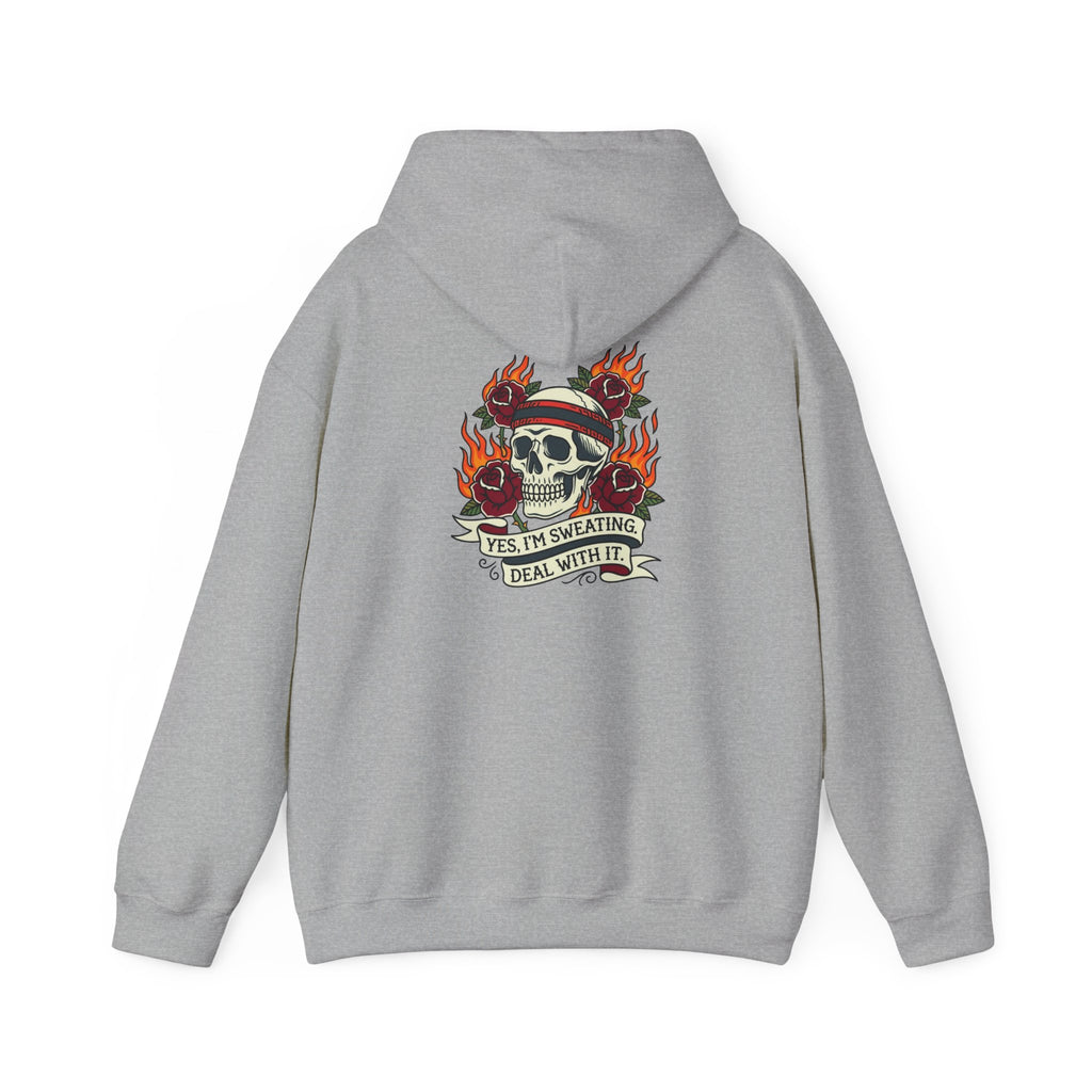 Yes, I’m Sweating. Deal With It. Back-Print Hoodie – Menopause Gift