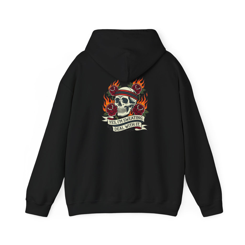Yes, I’m Sweating. Deal With It. Back-Print Hoodie – Menopause Gift