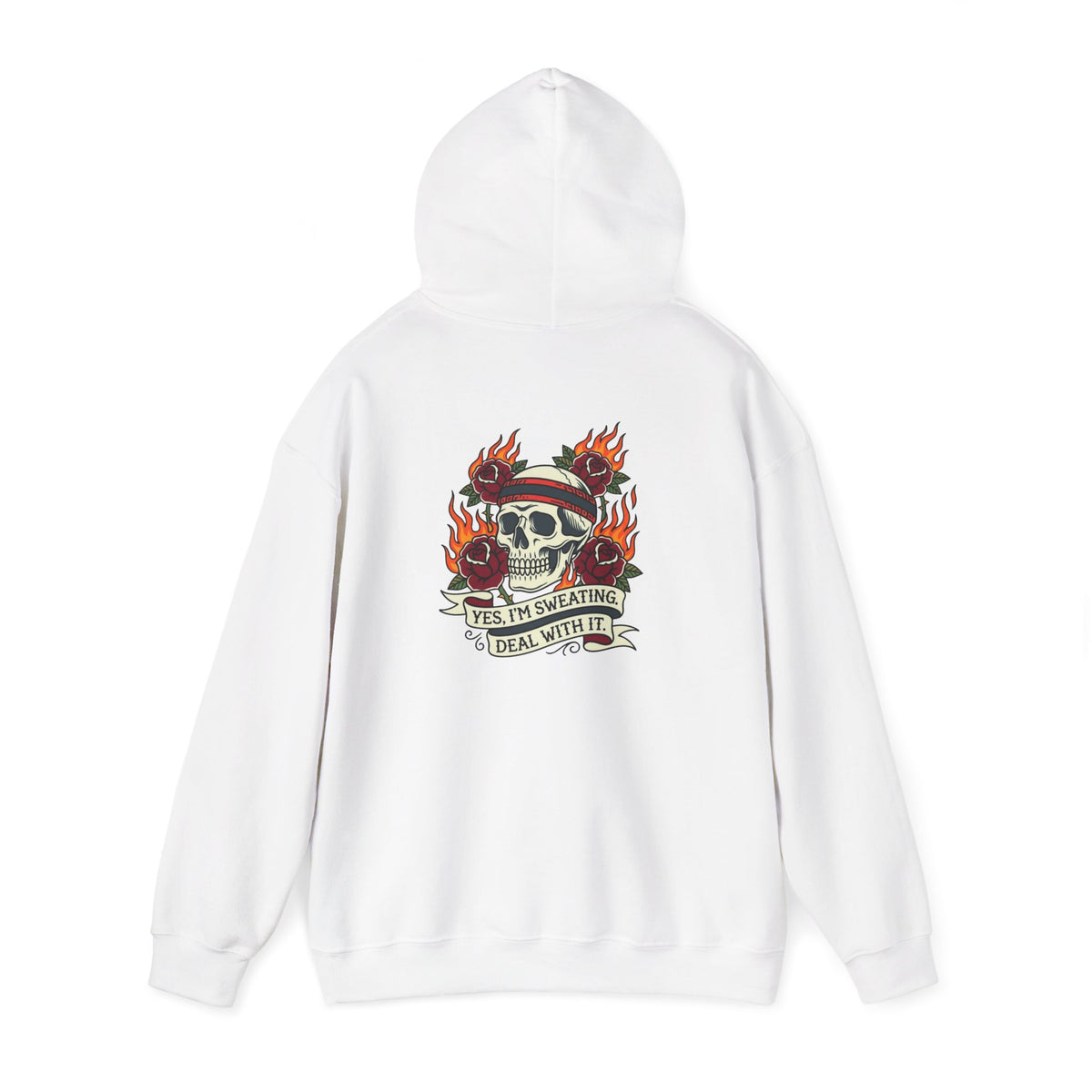 Yes, I’m Sweating. Deal With It. Back-Print Hoodie – Menopause Gift