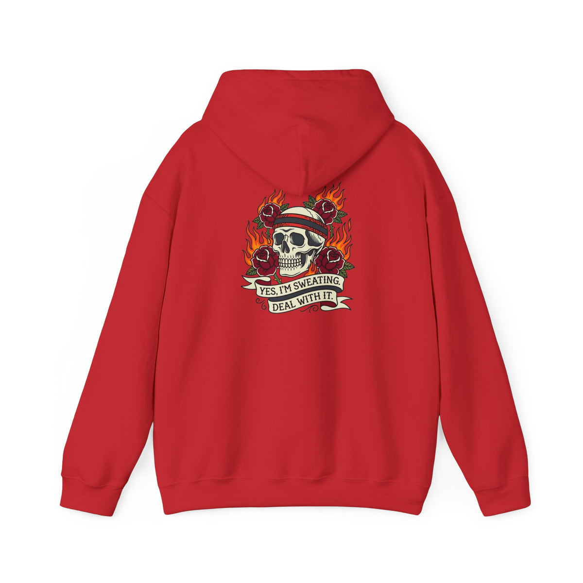 Yes, I’m Sweating. Deal With It. Back-Print Hoodie – Menopause Gift