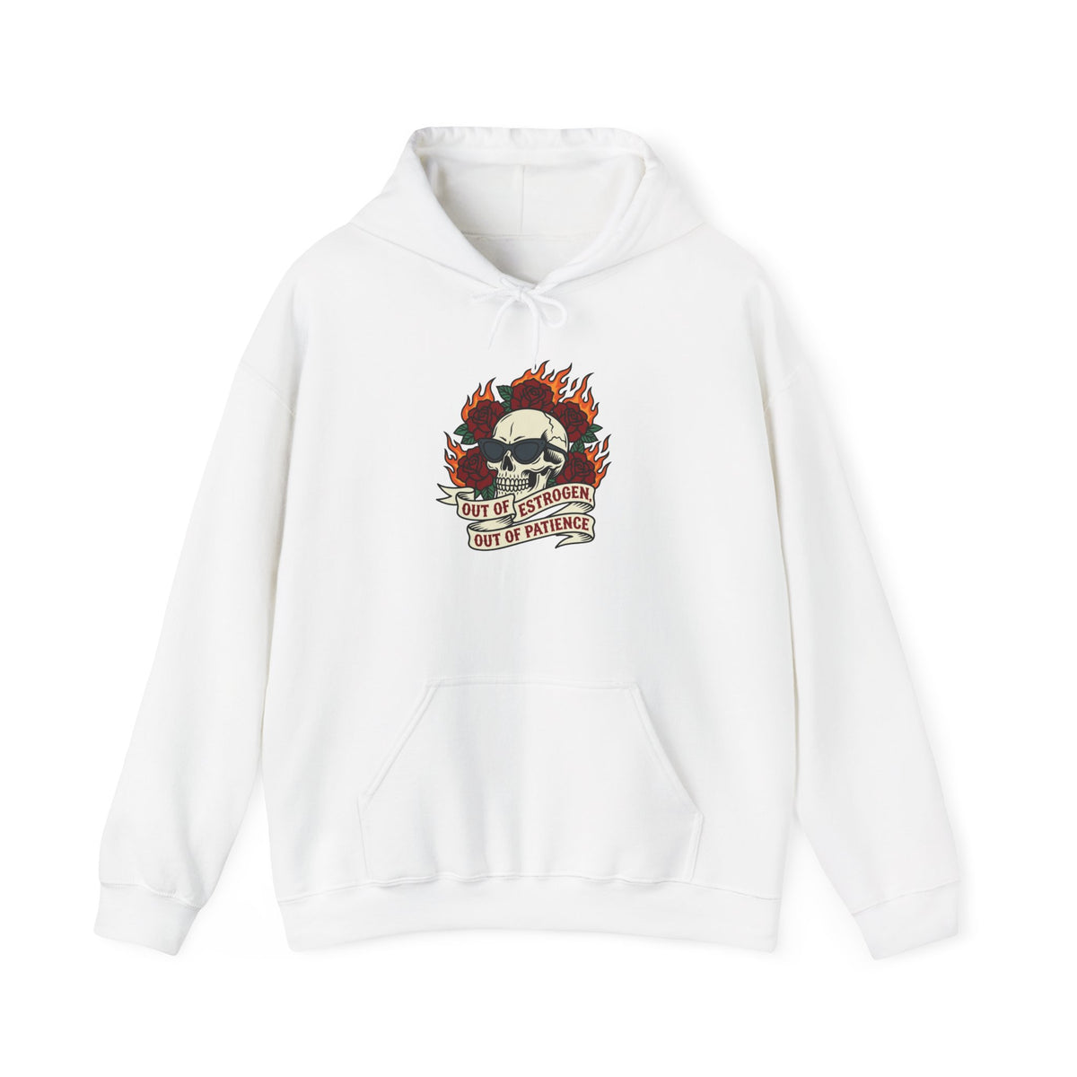 Out of Estrogen, Out of Patience Hoodie – Funny Menopause Gift