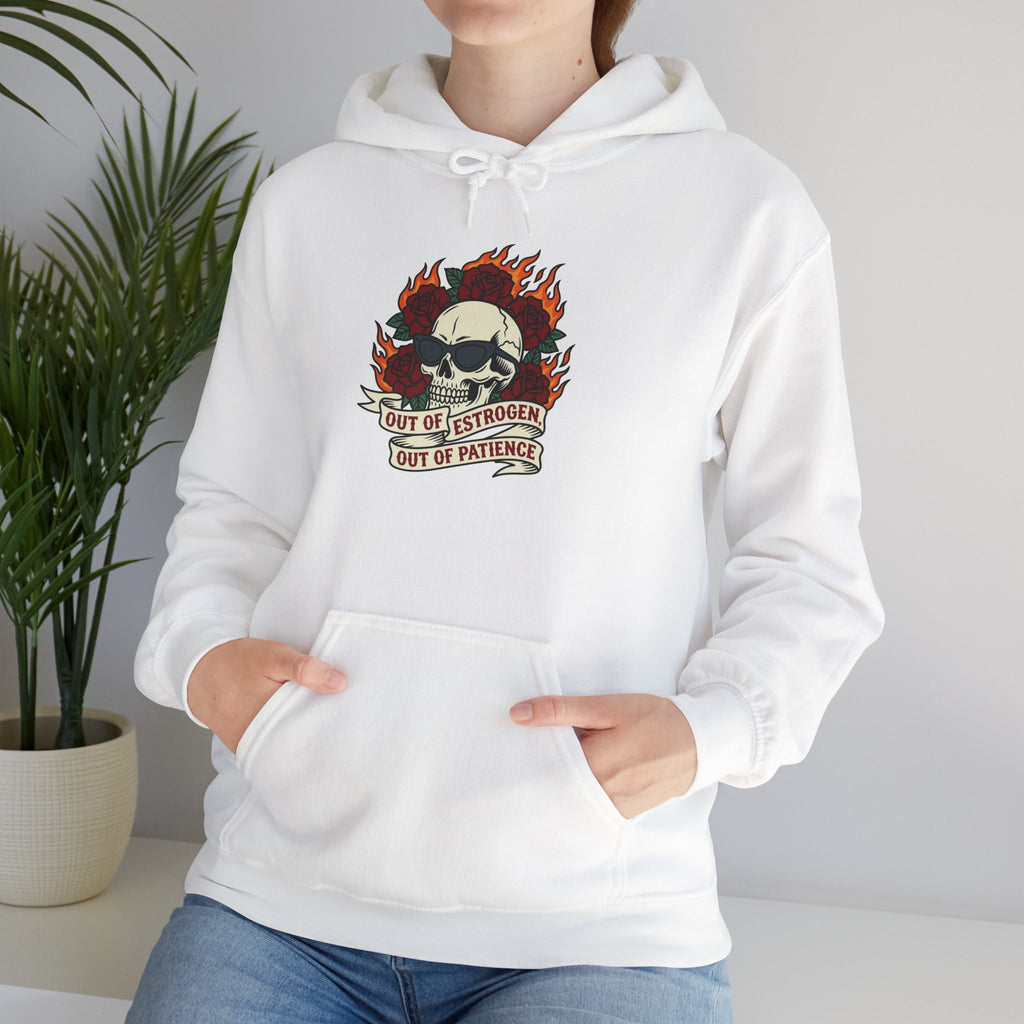 Out of Estrogen, Out of Patience Hoodie – Funny Menopause Gift