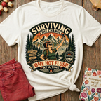 Surviving The Hot Flush Tee — Funny Menopause Gift