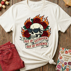 Out Of Estrogen Out Of Patience Tee — Funny Menopause Gift