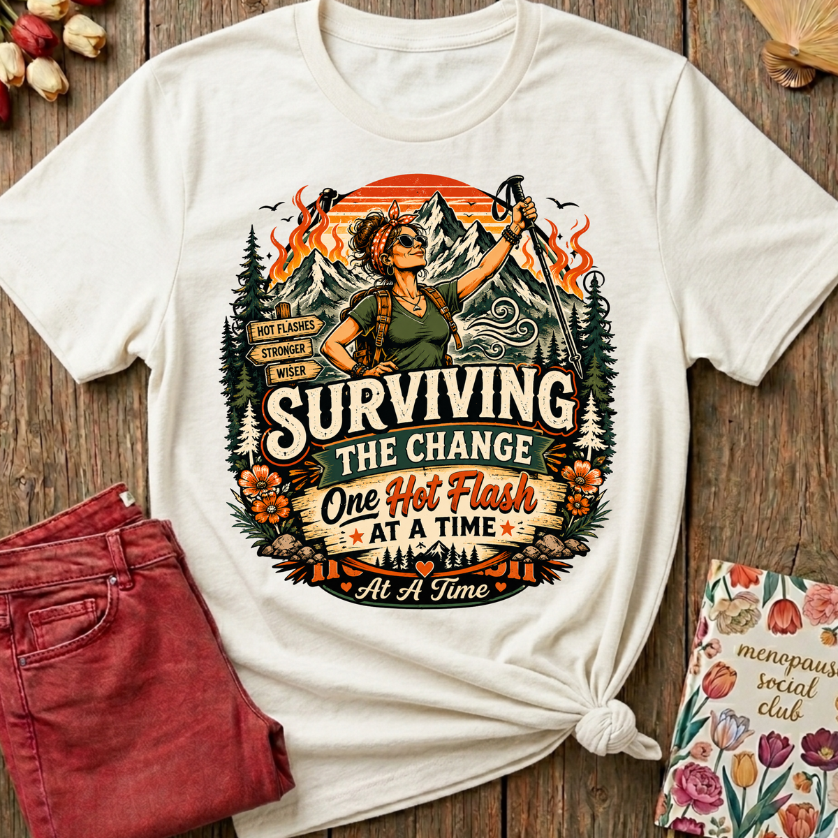 Surviving The Change Graphic Tee — Funny Menopause Gift