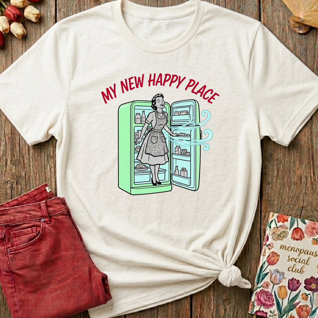 Menopause Social Club Happy Place Graphic Tee — Funny Gift