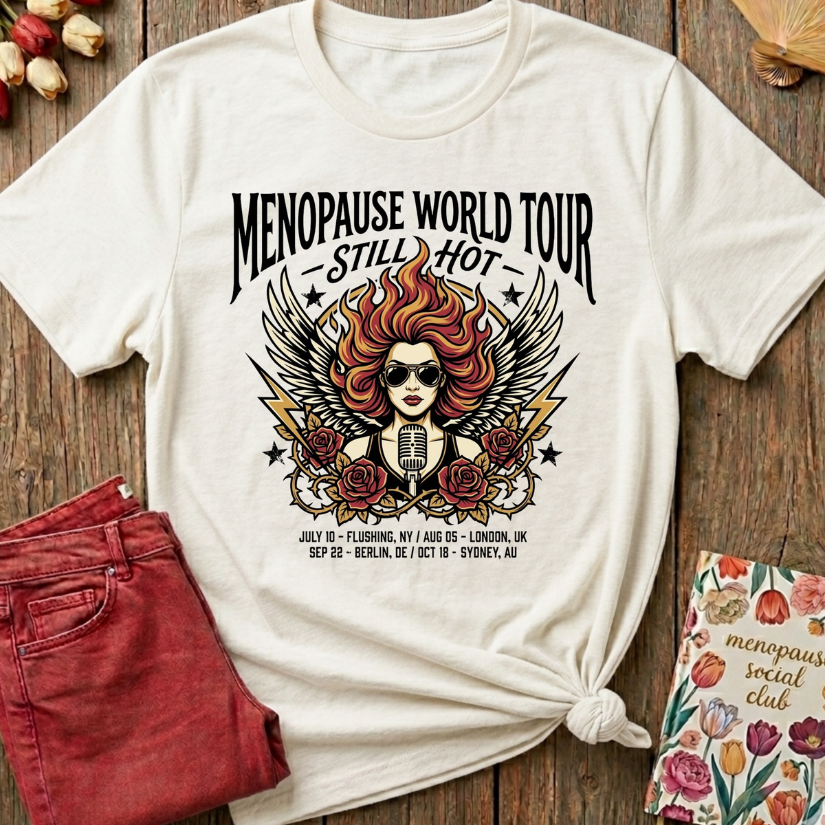 Menopause Social Club World Tour Tee — Funny Gift