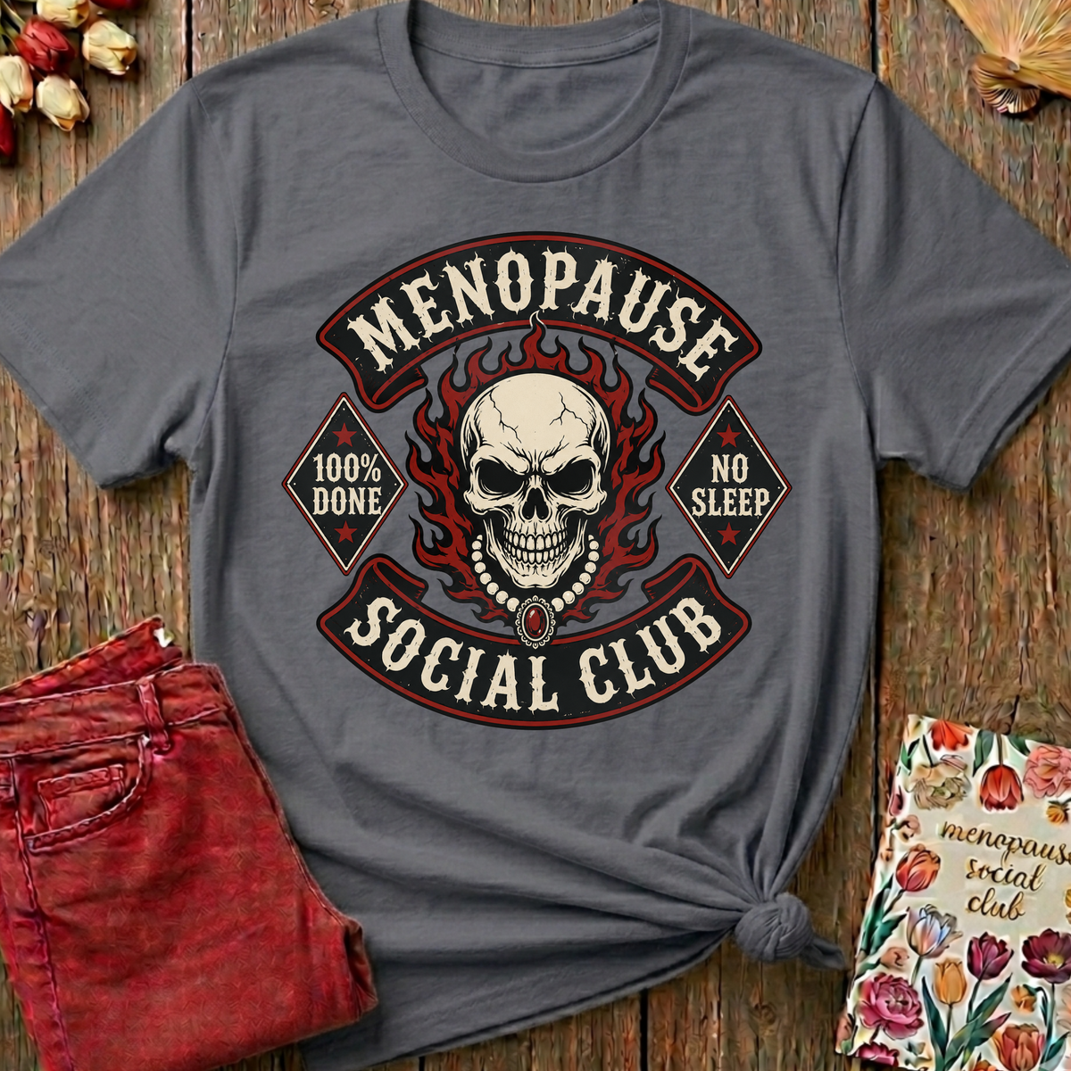 Biker Badge Menopause Social Club Tee
