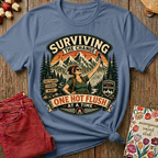 Surviving The Hot Flush Tee — Funny Menopause Gift