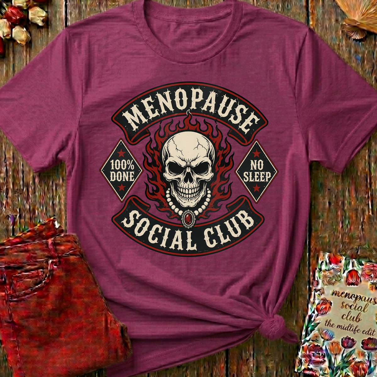 Biker Badge Menopause Social Club Tee