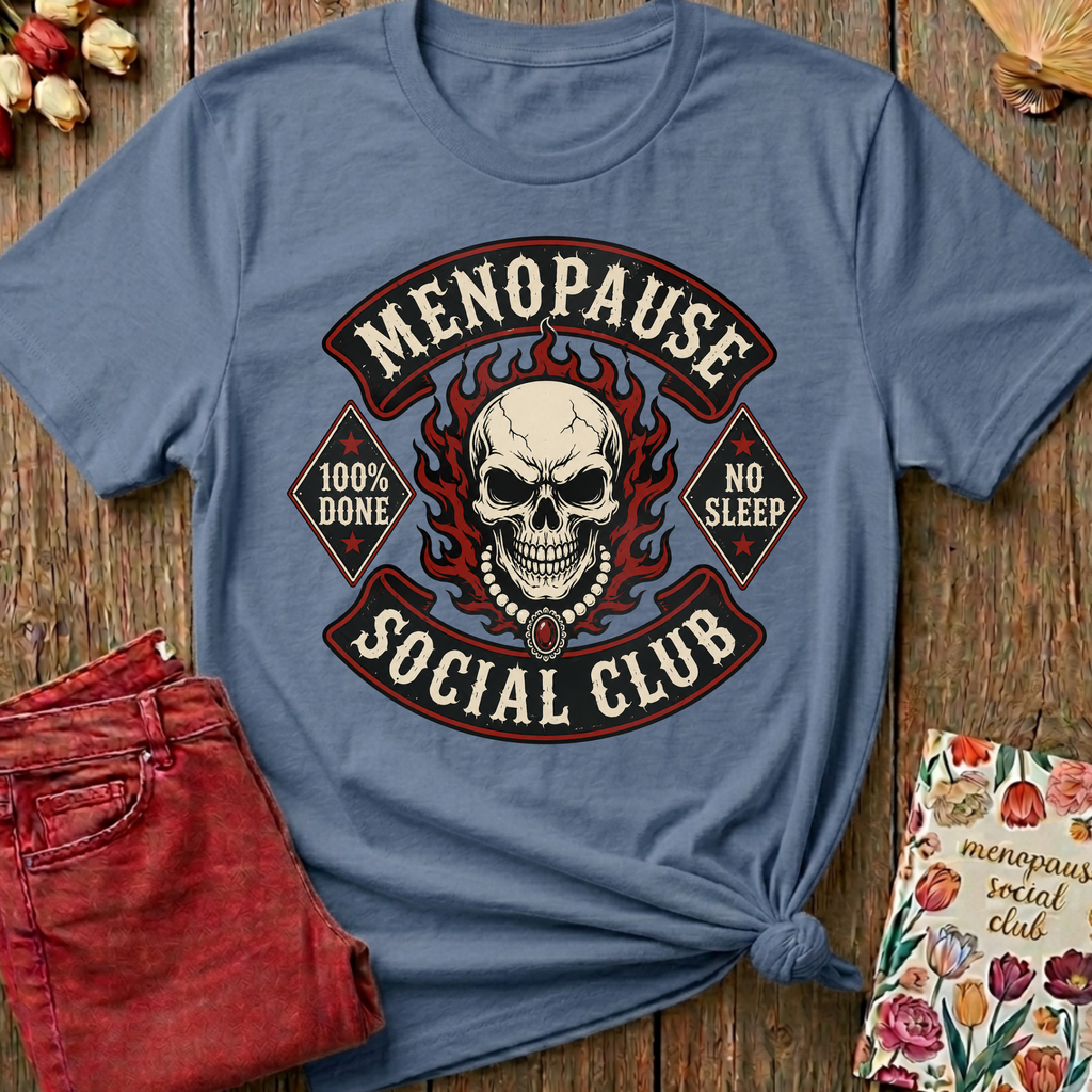 Biker Badge Menopause Social Club Tee