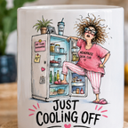 Just Cooling Off funny menopause mug lifestyle image