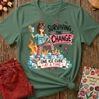 Surviving The Change, One Ice Cube At A Time Tee II — Funny Menopause Gift