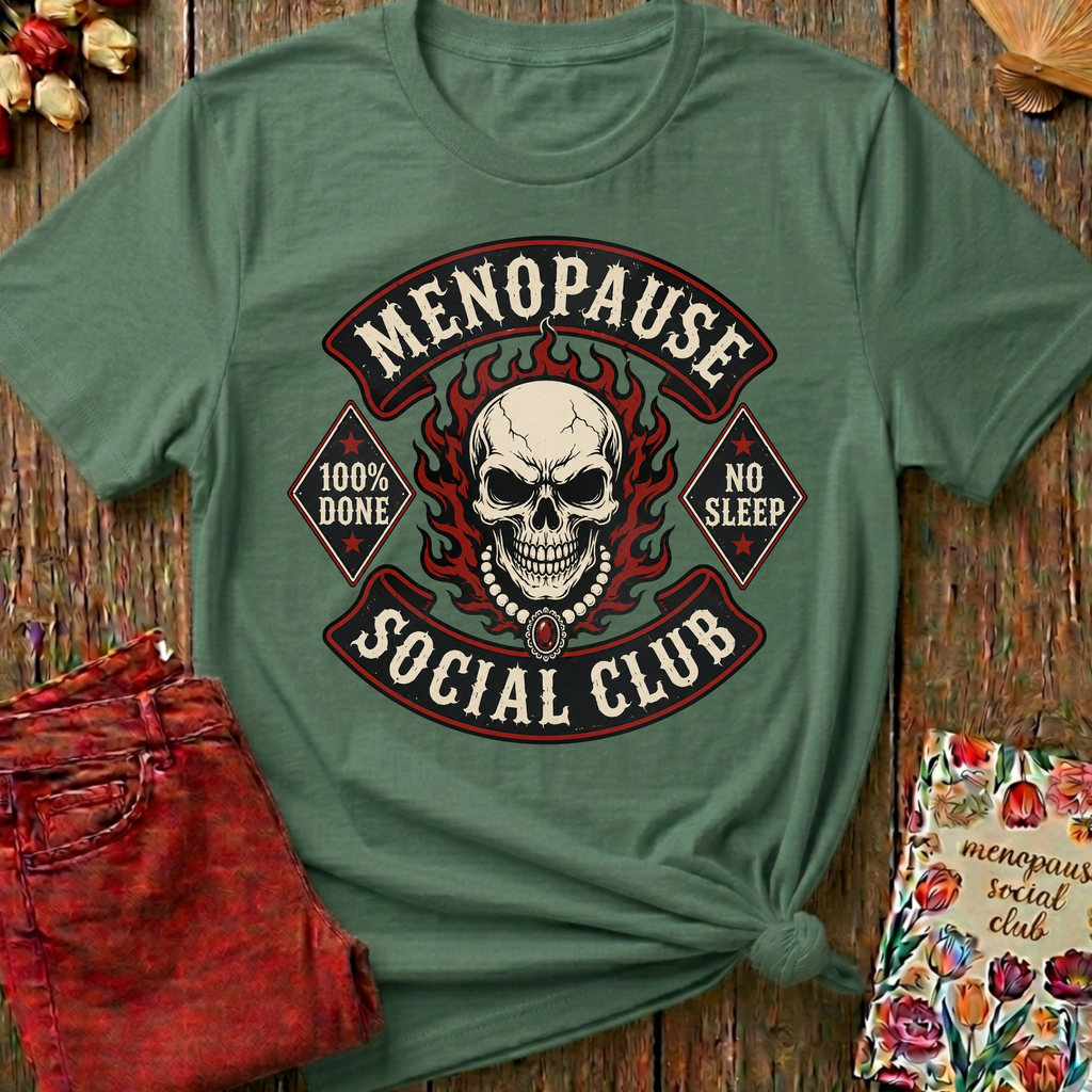 Biker Badge Menopause Social Club Tee