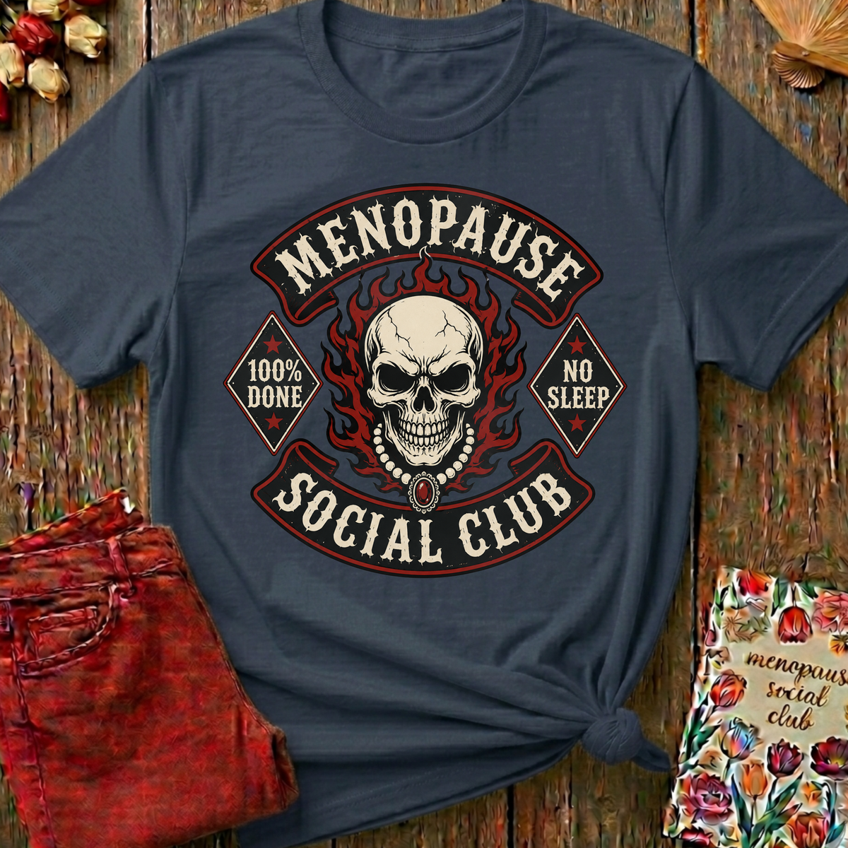 Biker Badge Menopause Social Club Tee