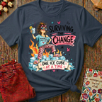 Surviving The Change, One Ice Cube At A Time Tee II — Funny Menopause Gift