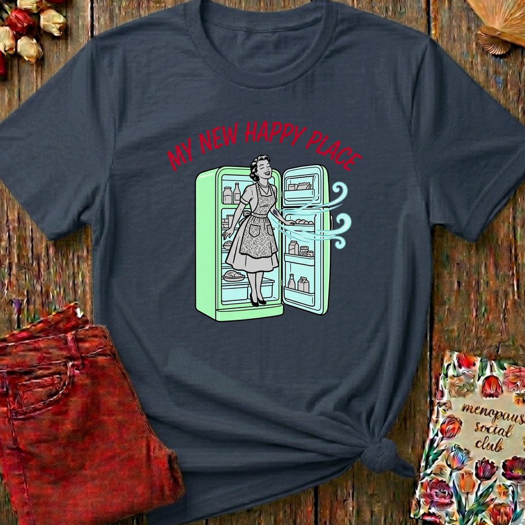 Menopause Social Club Happy Place Graphic Tee — Funny Gift