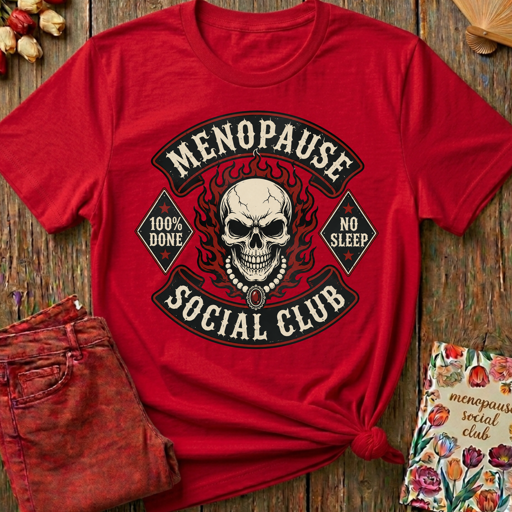 Biker Badge Menopause Social Club Tee