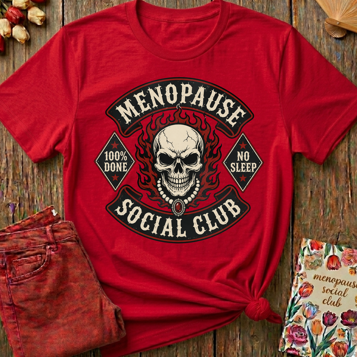 Biker Badge Menopause Social Club Tee