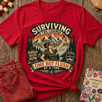 Surviving The Hot Flush Tee — Funny Menopause Gift
