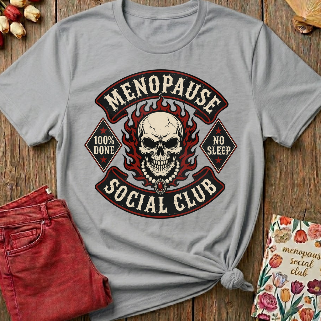 Biker Badge Menopause Social Club Tee