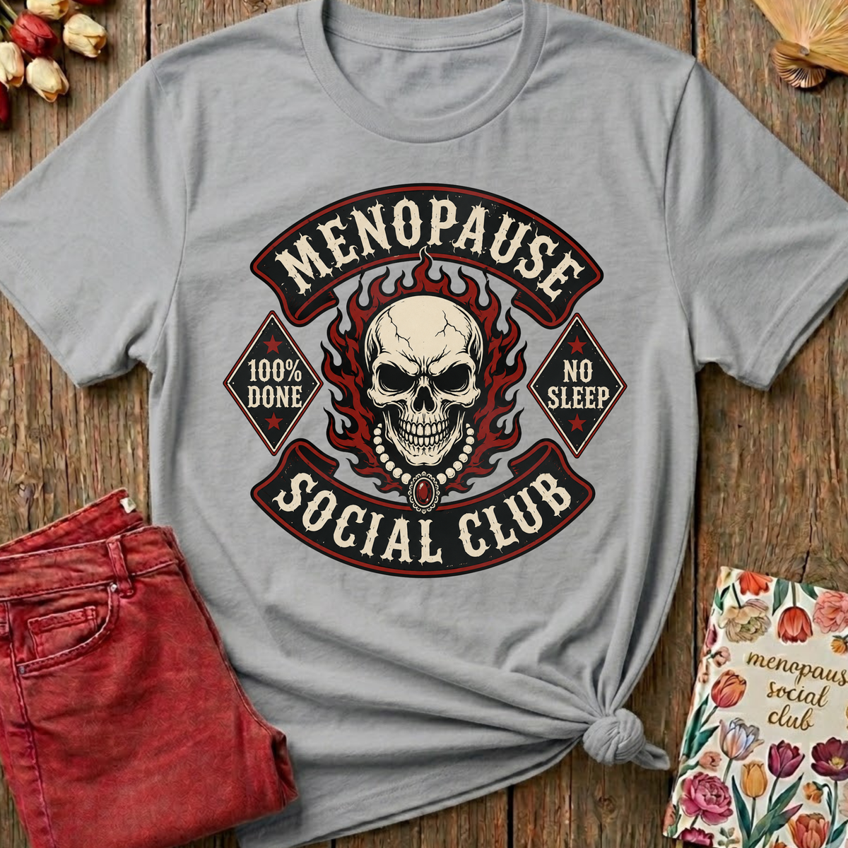 Biker Badge Menopause Social Club Tee